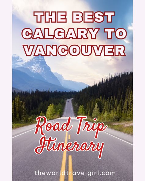 Planning on taking a road trip from Calgary to Vancouver? Whether you are doing a straight drive through, or stopping along the way, this guide will tell you what you need to know and the best places to stop on the way. Read it now or pin for later

#roadtrip #calgary #vancouver #calgarytovancouver Vancouver Road Trip, Lake Louise Banff, Capital Of Canada, Road Trip Packing, Moraine Lake, Drive Through, Road Trip Essentials, Trip Itinerary, Lake Louise