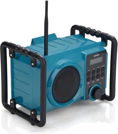 Work Radio DAB Radio Portable With Floodlight DAB Site Radio, Bluetooth Splash Proof Rechargeable FM Radio AUX IN, JobSite, Worksite Or Garden Radio Radio Play, Dab Radio, Work Site, Work Environment, Fm Radio, Rechargeable Battery, Power Adapter, Working Area, Tech Gadgets