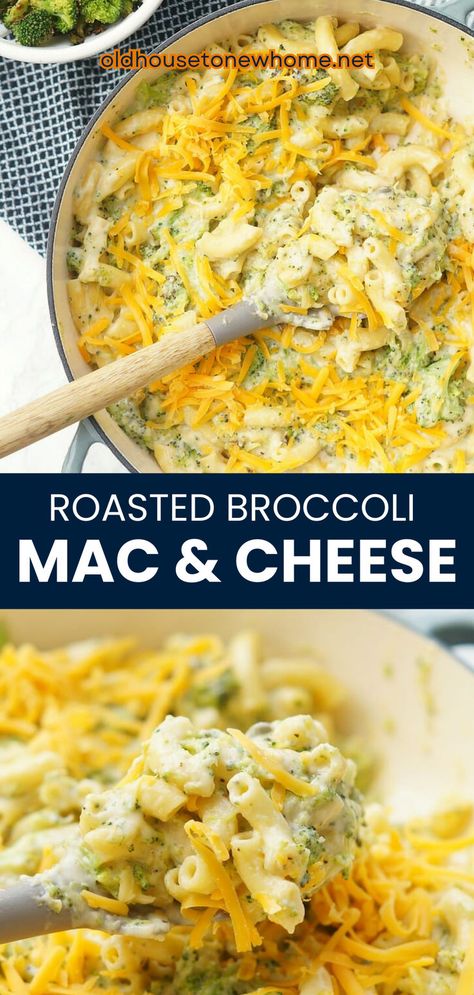 Broccoli Macaroni and Cheese Broccoli Mac And Cheese, Crispy Broccoli, Cheddar Broccoli, Easy Macaroni, Creamy Macaroni And Cheese, Macaroni And Cheese Recipe, Ranch Recipe, Creamy Mac And Cheese, Macaroni N Cheese Recipe