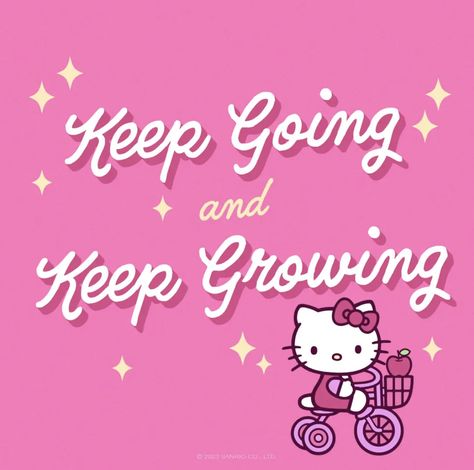 Hello Kitty School, Hello Kitty Friends, My Melody Kuromi, Keep Growing, Mind Control, Motivational Wallpaper, Hello Kitty Art, Apple Watch Wallpaper, Hello Kitty My Melody