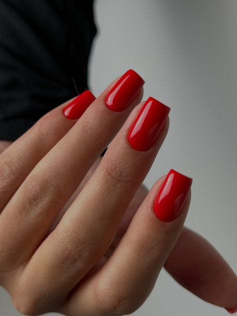 #rednails #russianmanicure #nailsideas #nailsinspo #aesthetic #aestheticnotes Russian Nails, Nails Manicures, Russian Manicure, Russian Red, Fire Nails, Red Nails, Manicure, Nails, Red