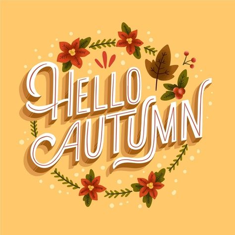 Autumn Lettering, Change Is Beautiful, Holiday Logo, Drawn Leaves, Positive Wallpapers, Nature Autumn, Fall Fest, Happy Mood, Clothing Wholesale