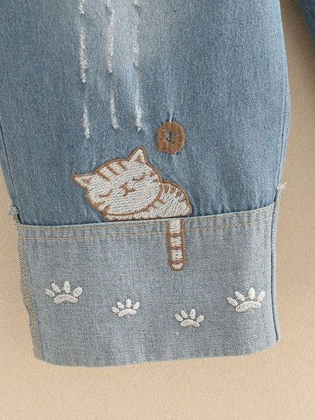 Embroider Clothes, Wide Legs Jeans, Embroidery Jeans Diy, Clothes Embroidery Diy, Denim Embroidery, Blue Jeans Crafts, Design Moda, Embroidery Stitches Tutorial, Denim Crafts