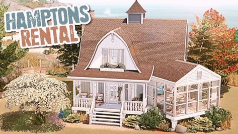 A lovely Beach House vacation home for my save file! ⚓️ • 📍 20x20 in Brindleton Bay • No CC • Packs Used: NOT pack restricted! • $79,500 Simoleons - Rent $782 per day • 2 bed, 1.5 bath (space for 4 Sims + a dog/cat) • Convivial & Sunny Aspect Lot Traits • Original Lot: Bedlington Boathouse Sims 4 Beach House, Cute Beach House, Brindleton Bay, Sims 4 Houses Layout, Hamptons Beach House, Cc Packs, Hamptons Beach, Beach House Vacation, Sims 4 Speed Build