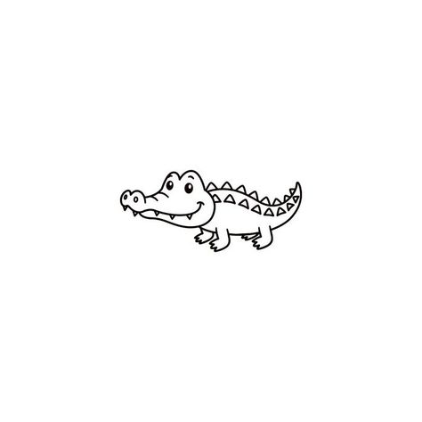 Crocodile Tattoo Cute, Cartoon Crocodile Tattoo, Cute Gator Drawing, Baby Alligator Tattoo, Alligator Tattoo Design, Crocodile Tattoo Design, Cartoon Alligator, Alligator Tattoo, Crocodile Tattoo