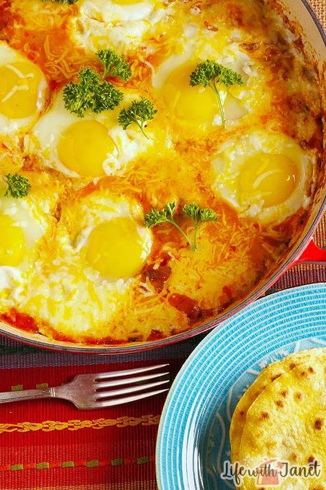 Eggs With Salsa, Huevos Rancheros Casserole, Hungry Monster, Latin Kitchen, Michael Symon, Casserole Set, Egg Dishes, Fire Roasted Tomatoes, Fried Eggs