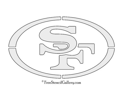 NFL San Francisco 49Ers Stencil San Francisco 49ers Funny, 49ers Tattoo, 49ers Crafts, 49ers Gift Ideas, 49ers Funny, Pumpkin Carving Stencils Templates, Football Coloring Pages, 49ers Logo, San Francisco 49ers Logo