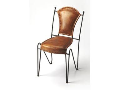 With a nimble base providing contrast to an ample, top stitched leather seat and back, this side chair is a stylish addition to the dining room or office. Leather Aesthetic, Modern Side Chairs, Industrial Dining Chairs, Accent Seating, Leather Side Chair, Leather Accent Chair, Upholstered Side Chair, Side Chairs Dining, Chairs For Sale