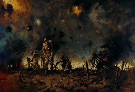 British troops in No Man's Land No Mans Land Ww1, No Mans Land Ww1 Art, Ww1 No Mans Land, Warhammer Display, Thousand Yard Stare, Ww1 Art, George Santayana, No Man's Land, Ww 1