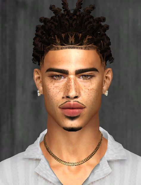 Khadijah551 — I made him too fine that so many hairstyles go... Sims 4 Skin Details Men, Sims 4 Mods Clothes Male Hair, Sims 4 Cc Clothes Men Hair, Sims Men Cc Hair, Sims 4 Black Skin Cc Male, Black Hairstyles Sims 4 Cc Male, Sims 4 Cc Men Hair Black, Sims 4 Male Face Details, Male Hairs Sims 4 Cc