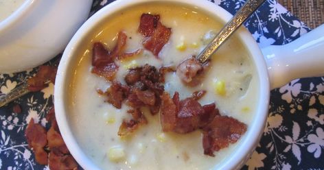 Ina Garten Chicken Salad, Potato Corn Chowder Soup, Bacon Potato Corn Chowder, Corn Potato Chowder, Dessert Casserole, Potato And Corn Chowder, Potato Chowder Recipes, Chicken Corn Chowder Recipe, Creamy Corn Chowder