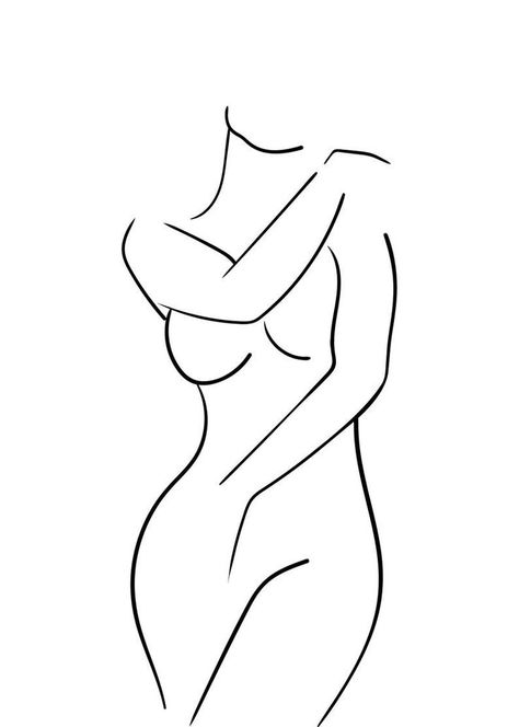 A Line Drawing, Female Body Art, Body Image Art, Minimalist Drawing, One Line Art, Line Art Design, Outline Art, Body Drawing, Abstract Line Art