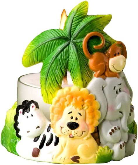 FASHIONCRAFT Jungle Critters Collection Candle Favors, Jungle Themed Candle Holder, Childrens Jungle Theme Candle Votive, Set of 36 Baby Shower Table Centerpieces, Baby Shower Candle Favors, Candle Favor, Elephant Candle, Baby Shower Safari Theme, Glass Tealight Candle Holders, Animal Magnetism, Candle Favors, Mini Candles