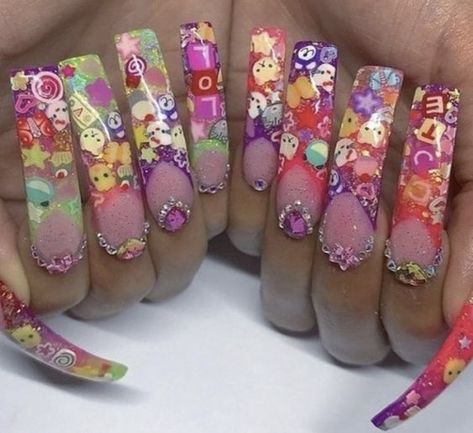 Really Cute Nails, Bling Acrylic Nails, Instagram Nails, Summer Acrylic Nails, Kawaii Nails, Dream Nails, Fire Nails, Funky Nails, Pretty Acrylic Nails