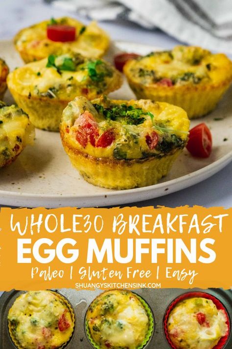 Paleo Egg Muffins, August Recipes, Egg Muffins Breakfast Healthy, Paleo Entrees, Paleo Breakfasts, Breakfast Egg Muffins, Weekend Meal Prep, Egg Muffins Recipe, Cook Breakfast