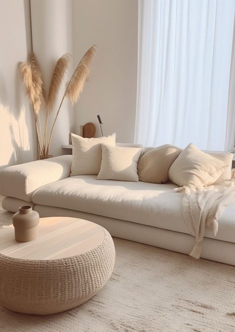 Home Inspo Light Beige Sofa Living Room Ideas, Vanilla Girl Living Room, Living Room Designs Cream, Cozy White Living Room, Classic Luxury Living Room, Cream And White Bedroom, Beige Living Room, Beige Home, Black Living