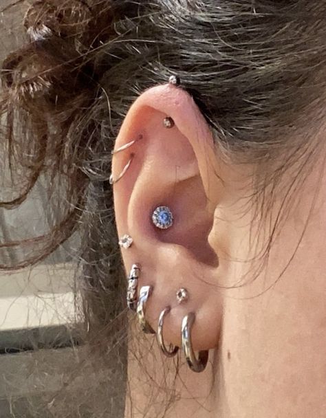 finaly changed my conch piercing the healing process was so long tf Stretched Conch, Outer Conch Piercing, Piercing Inspo, The Healing Process, Conch Earring, Piercing Ideas, Ear Stack, Conch Piercing, Body Piercings