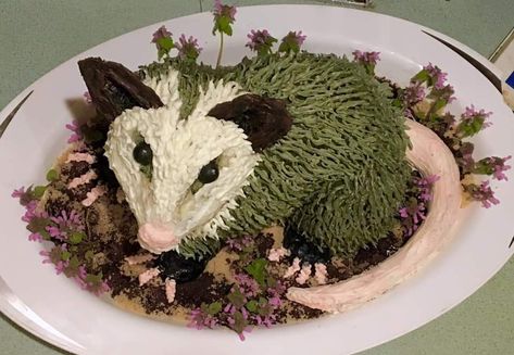 Possum Cupcakes, Opossum Cake, Possum Cake, Armadillo Cake, Goofy Cake, Awesome Possum, Dream Cake, Looks Yummy, Perfect Cake