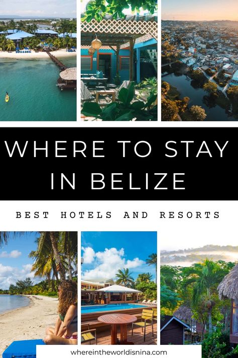 6 grid photos of resorts and hotels in belize Things To Do In Belize, Belize Hotels, Belize Barrier Reef, Belize City, Central America Travel, Belize Travel, Caribbean Beaches, Saved Pins, Travel Articles