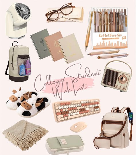 Spoil your college student with all if these necessities to make college life less of a struggle! ✨✨✨✨✨ #blanket #cow #room #college2023 #School2023 #college #school #dorm #aesthetic #supplies #homedecoration #gift #ideas #neutral #amazon #influencer University Supplies Aesthetic, College Supplies Aesthetic, College School Supplies Aesthetics, School Dorm Aesthetic, Online College Supplies, Online College Aesthetic, College Student Aesthetic, Dorm Room Must Haves, Cow Room