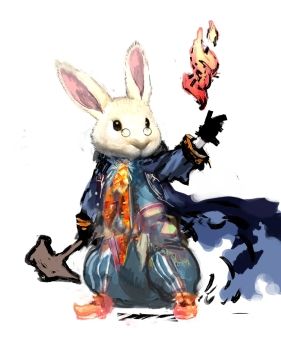 Dnd Rabbitfolk, Rabbit Folk, Décor Steampunk, Cat Game, Dnd Races, Humanoid Creatures, Kitty Games, White Rabbit, Cool Cartoons