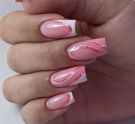 Stylish Acrylic Nails, Trendy Acrylic Nails, Nails Coffin Short, Girly Acrylic, Spring Acrylic Nails, Valentine Nails, Winter Nails Acrylic, Nails Now, Simple Gel Nails