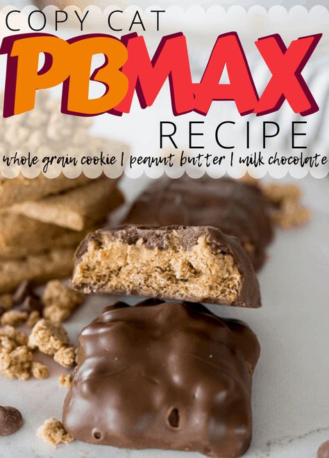 PB Max was a candy bar that was popular in the late 80's and early 90's with a crunchy whole grain cookie, creamy peanut butter filling, covered with milk chocolate. Make this copy cat recipe today! |Cooking with Karli| Pb Max Candy Bar Recipe, Elevated Desserts, Whole Wheat Cookies, Discontinued Food, Candy Bar Recipe, Cooking With Karli, Peanut Butter Snacks, Chocolate Candy Recipes, Best Chocolate Desserts