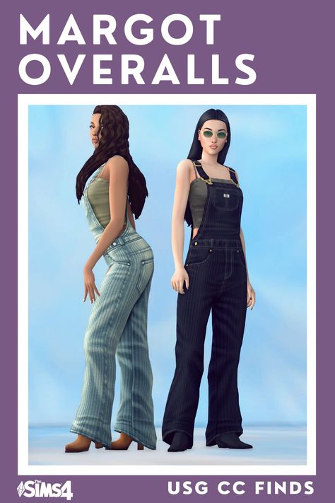 Serenity's Margot Overalls - Ultimate Sims Guides Sims Overalls, Sims 4 Cc Overalls, Sims 4 Overalls, Sims 4 Cas Background, Apple Set, Baggy Overalls, Sims 4 Cas, Sims House, Sims 4 Cc