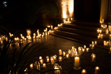 Candlelight Stage Design, Chanel Portrait, Candle Lit Aisle, Candle Path, Restaurant Atmosphere, Christmas Stage Design, Candle Theme, Candlelight Service, Candlelit Wedding