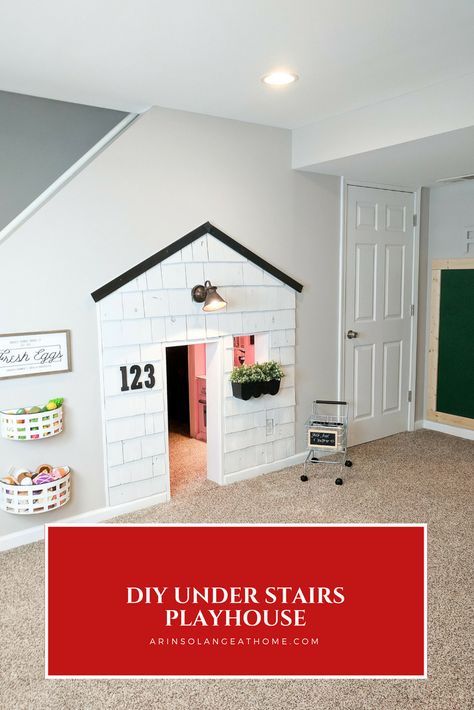 Playroom In The Basement, Open Basement Playroom, Epic Basement Playroom, Basement Remodel With Playroom, Playroom House Ideas, Toy Room Loft Ideas, Montessori Basement Playroom, Tiny House Playroom, Downstairs Playroom Ideas