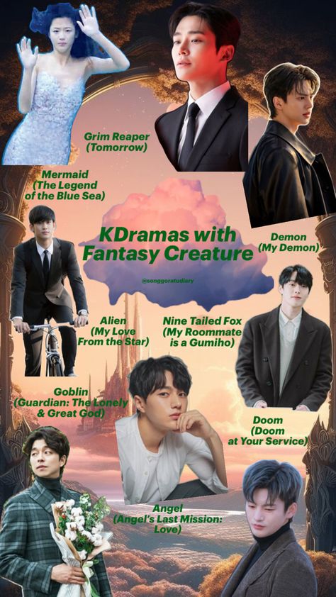 KDramas to Watch with Fantasy Creature / Rekomendasi Drakor dengan Makhluk Fantasi Kdramas To Watch, Angel's Last Mission, My Love From Another Star, Disney Movies To Watch, My Demon, Fantasy Creature, Korean Drama List, Birthday Party For Teens, Fantasy Romance