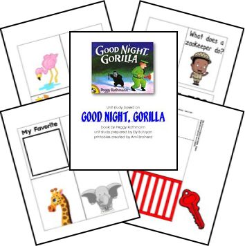 Goodnight Gorilla Lesson Plan Lapbook Printables Goodnight Gorilla Activities, The Very Hungry Caterpillar Printables, Good Night Gorilla, Very Hungry Caterpillar Printables, Goodnight Gorilla, Free Unit Study, Books With Activities, Study Lesson, Preschool Program