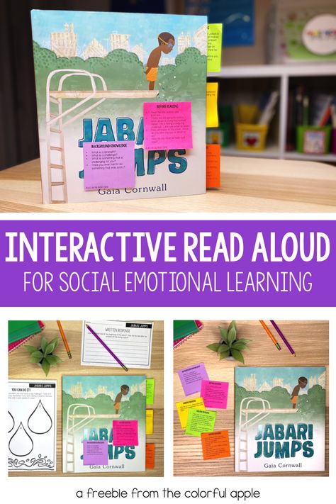 Social Emotional Learning 2nd Grade, Sel First Grade, Sel Books And Activities, Sel Activities For 2nd Grade, First Grade Read Alouds And Activities, Read Aloud Crafts, Sel Read Alouds, Jabari Jumps, Craft Elementary