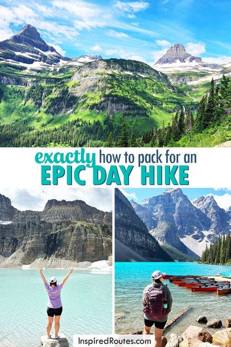 Exactly what to pack for a day hike. From must-have gear to lightweight snacks, we cover everything you need for a day in nature. | day hiking essentials | packing list for hiking | what to take hiking| day hike packing list | things to bring on a hike | things to bring hiking | day hike checklist | hiking must haves | summer vacation ideas Hiking Essentials Packing Lists, Day Hike Packing List, Hiking Must Haves, Hiking Checklist, Hiking Packing List, Nature Day, Summer Vacation Ideas, Packing Essentials List, Summer Travel Destinations