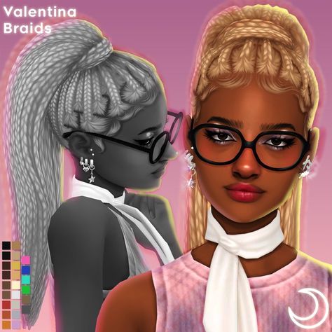 VALENTINA BRAIDS BY IMVIKAI | Patreon Braids Sims 4 Cc, Sims Finds, Los Sims 4 Mods, Sims 4 Cheats, Sims 4 Black Hair, Mod Hair, Cc Hair, Sims 4 Family, Sims 4 Mm Cc