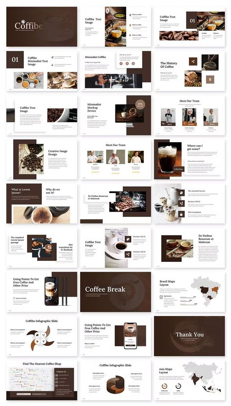 This modern and minimalist template is perfect for creating a stunning presentation about your coffee business. With its clean design and easy-to-use features, you can easily create a presentation that will impress your audience. Try it Coffee Presentation, Branding Portfolio, Minimalist Coffee, Powerpoint Layout, Powerpoint Free, Coffee Brand, Powerpoint Template Free, Power Point Template, About Coffee