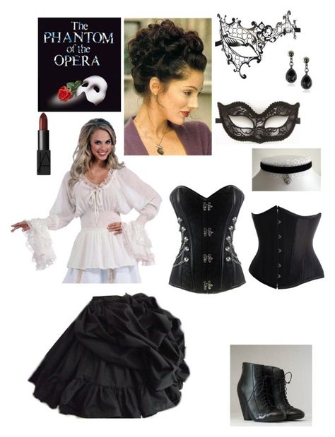 "female phantom of the opera" by symba-goes-rawr ❤ liked on Polyvore featuring Masquerade, Alivila.Y Fashion, 1928, MarsÃ¨ll and NARS Cosmetics Female Phantom Of The Opera, Halloween Costumes For Work, Fandom Fashion, Halloween Costume Outfits, The Opera, Phantom Of The Opera, Diy Halloween Costumes, Character Outfits, Halloween Costumes Women