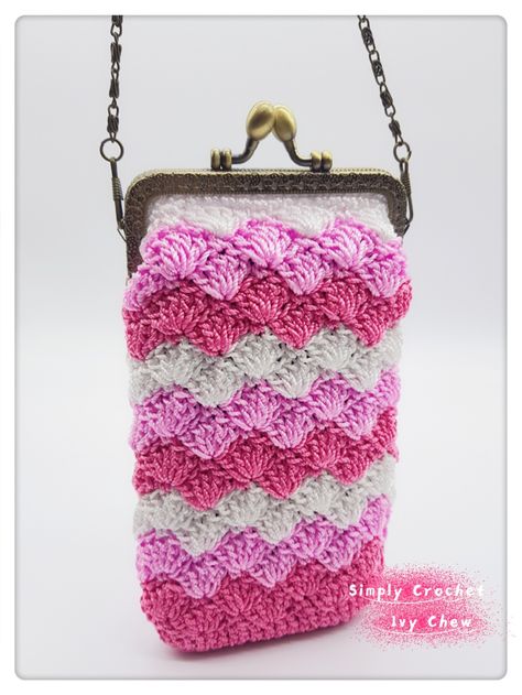 Coin Purse Crochet Pattern, Crochet Purse, Phone Pouch, Knitting Inspiration, Crochet Bag, Coin Purse, Crochet Patterns, Pouch, Purse