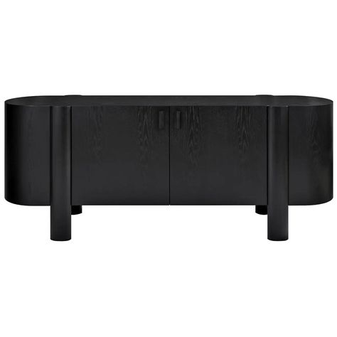 21st Century, Modern, Black, Wood, Patinated, Brass, Signed, Unique Era Credenza For Sale at 1stDibs Black Credenza, Oak Credenza, Sandblasted Wood, Interior Detailing, Copper Interior, Entry Lighting, Brass Interior, Marble Furniture, Brass Patina