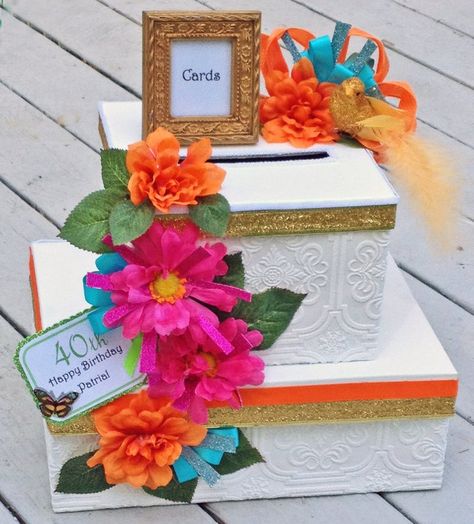 Wedding Card Boxwedding card box with slotbirthdayCard | Etsy Birthday Card Holder, Wedding Card Gift, Gold Card Box Wedding, Tropical Wedding Reception, Custom Card Box, Tropical Wedding Theme, Wedding Tropical, Card Box Holder, Mexican Party Theme