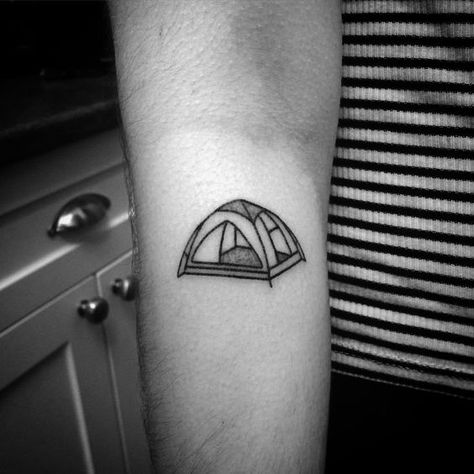 Aesthetic Tats, Snowboarding Tattoo, Dr Woo Tattoo, Camping Tattoo, Thigh Tat, Camping Photo, Nature Tattoo, Tattoo People, Sleeping Under The Stars