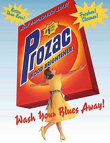 Wash your blues away by Tidewater Muse, via Flickr Adbusters Magazine, Culture Jamming, Pharmacy Humor, Vintage Medical, Vintage Ads, Vintage Advertisements, Pops Cereal Box, Frosted Flakes Cereal Box, Pharmacy