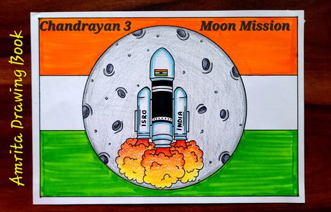 Video Tutorial uploaded on Amrita Drawing Book Channel. Subscribe for more creative Drawings and School Projects #Chandrayan3 #Chandrayan #moonmission #drawing #howtodraw #amritadrawingbook #Youtube