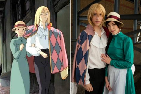 Howl Coat, Ghibli Costume, Sophie And Howl, Howl Cosplay, Howls Moving Castle Cosplay, Ghibli Studios, Cosplay Couple, 하울의 움직이는 성, Couples Cosplay