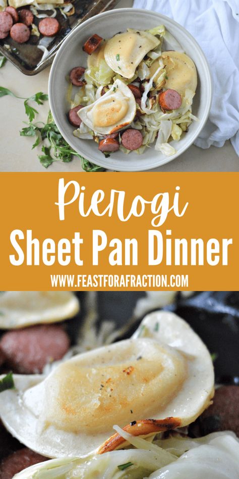 Are you searching for simple recipes you can make on those busy weeknights when you're worn out yet hungry and don't want to order takeout? You're not alone! The good news is that you can easily prepare this Pierogi Sheet Pan Dinner, making it one of those simple meals you can enjoy for lunch or dinner. Sausage And Pierogies, Sausage Dinners, 3 Ingredient Dinners, Pork Casserole, Sausage Dinner, Delicious Meal Prep, Cabbage And Sausage, Easy Sheet Pan Dinners, Sheet Pan Dinners Recipes