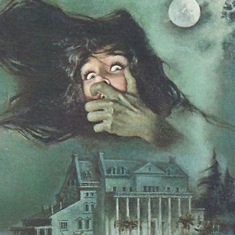 Pulp Art, A House, The Moon, A Woman, Moon, Art