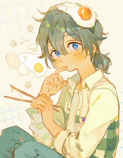 Enstars Niki Fanart, Niki Shiina Fanart Icon, Niki Shiina, Crazy B, Black Anime, Saved Pins, Ensemble Stars, Anime Poses Reference, Anime Poses