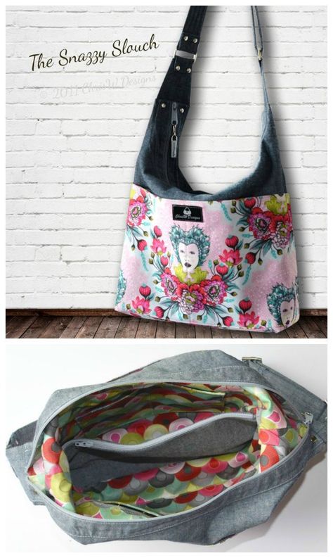 The Snazzy Slouch Handbag pattern - Sew Modern Bags Slouchy Bag Pattern Sewing, Slouch Bag Pattern, Sell Ideas, Slouch Bag, Handbag Sewing Patterns, Bag Sewing Pattern, Slouchy Bag, Slouch Bags, Modern Bag