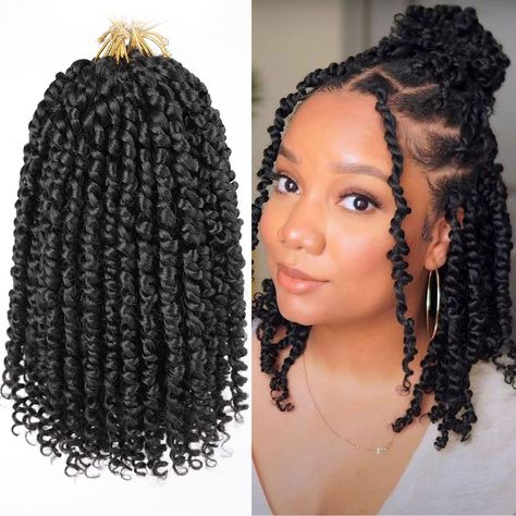 PRICES MAY VARY. Leeven Pre-twisted Passion Twist Crochet Braiding Hair is 100% Handmade By Professional Braiders, Our Bohemian Passion Twists Hair is already twisted, it is beginner friendly, it is good choice to Save Time and Save Money. Hair Details: Our Short Bob Passion Twist Hair has 5 colors in total (1B#,350#,T30,T27,T350 ) ,Length:10 Inch. Two packaging options are available (8 packs/lot,2 Packs/lot) ,12 strands/pack,Usually 7-9 packs can full one head.2 This Pre-looped Bob Passion Twis Bohemian Crochet Hair, Pre Looped Crochet Hair, Passion Twist Crochet, Passion Twist Hair, Spring Twist Hair, Passion Twists, Crochet Hair Extensions, Twist Hair, Twist Braid Hairstyles