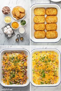 Frozen hash brown patties, eggs, cheese, and ham make this hash brown egg casserole so quick and easy! Prepare it the same morning or the night before. Perfect use for leftover holiday ham or swap it out for sausage instead. Great recipe for breakfast, brunch, or dinner! Frozen Hash Brown Patties, Hash Brown Egg Casserole, Hash Brown Patties, Brown Egg, Holiday Ham, Recipe For Breakfast, Breakfast Casserole Easy, Egg Casserole, Hash Brown